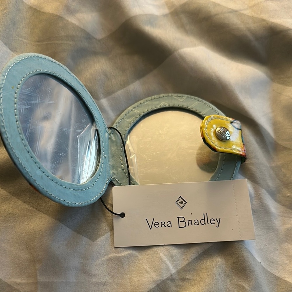 NWT Vera Bradley Blue and Yellow Compact Mirror